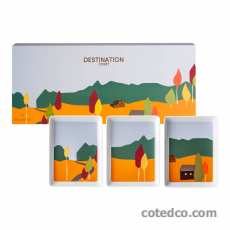 Coffret 3 mini plateaux 16x12cm