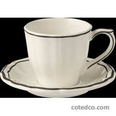 Tasse et soucoupe thé U.S. - 25 cl - diam. 15,3 cm