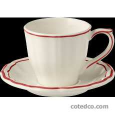 Tasse et soucoupe thé U.S. - 25 cl - diam. 15,3 cm