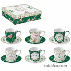 Coffret 6 P-Tasse café en Porcelaine