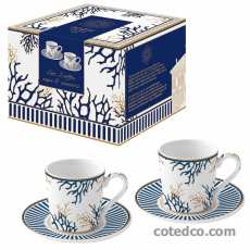 Set 2 Tasses café 8cl & soucoupe