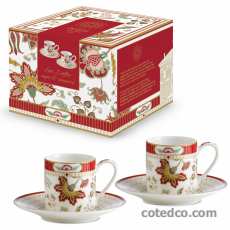 Set 2 Tasses café 8cl & soucoupe