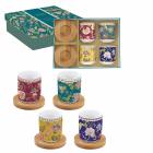 Coffret 4 Gobelets café en Porcelaine