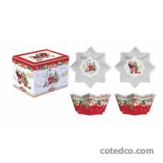 Coffret 2 bols forme étoile diam 14cm