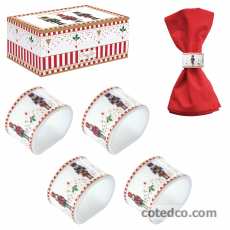 Coffret 4 ronds de serviettes