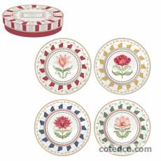 Coffret 4 Assiettes dessert 19cm assorties