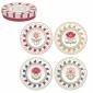 Coffret 4 Assiettes dessert 19cm assorties