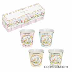 Coffret 4 gobelets café 9cl