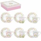 Coffret 6 P-Tasse café en Porcelaine