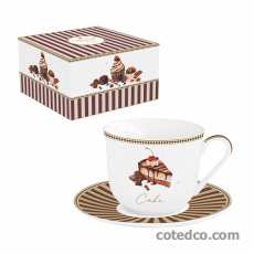 Tasse déjeuner & soucoupe - 40cl