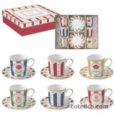 Coffret 6 P-Tasse café en Porcelaine