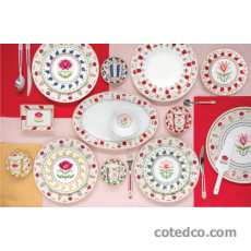 Coffret 4 Assiettes dessert 19cm assorties