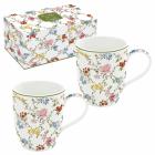 Coffret 2 mugs en porcelaine