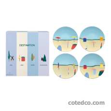 Coffret 4 assiettes dessert 23cm