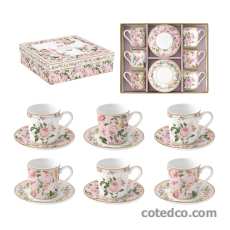 Coffret 6 P-Tasse café en Porcelaine