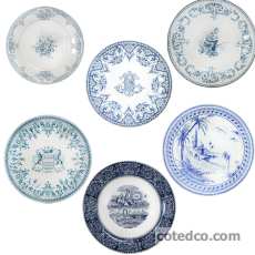 Assiette plate - Monogramme - diam. 27.4 cm