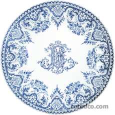 Assiette plate - Monogramme - diam. 27.4 cm