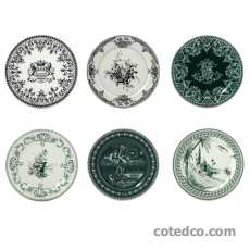 Coffret de 6 Assiettes mignardise - diam. 12.8 cm