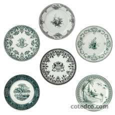 Coffret de 6 Assiettes plates - Assorties - diam. 27.4 cm