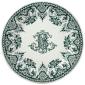 Assiette plate - Monogramme - diam. 27.4 cm