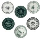 Coffret de 6 Assiettes dessert - assorties - diam. 21.8 cm