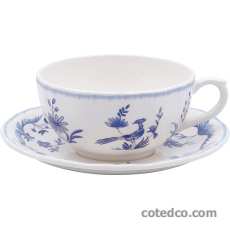 Coffret de 2 tasses et soucoupes déjeuner - 40 cl - diam. 18 cm