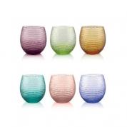 Coffret de 6 verres 250ml - Multicolor
